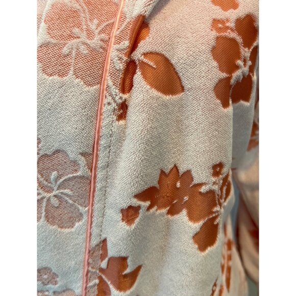 JASMINE ROSE Robe Womens S floral Tie Front‎  Embroidered  Retro Nightwear - Picture 3 of 7